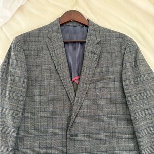 Ben Sherman Charcoal Checkered Blazer